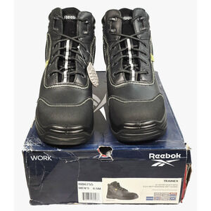 Reebok Work TRAINEX Men's 6" Black Sport Boot With Net Guard Size 8.5M RB6755